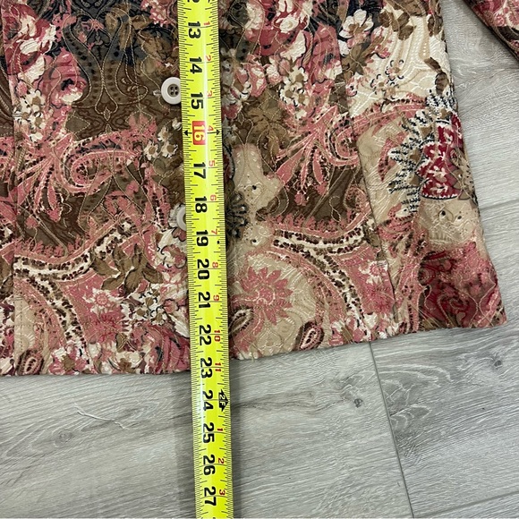 Appleseeds Jacket Floral Paisley Size 12P Button Front Fall Autumn - Picture 5 of 9